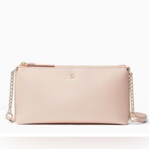 Kate Spade Blush Wristlet with Gold Chain